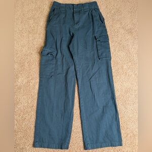 TNA Aritzia‎ Teal Cargo Pants Utility Trouser Size Small